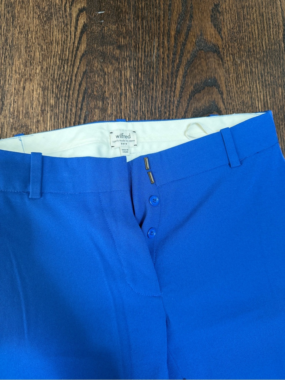 Aritzia Navy Cropped Tailored Pants - Picture 5 of 6